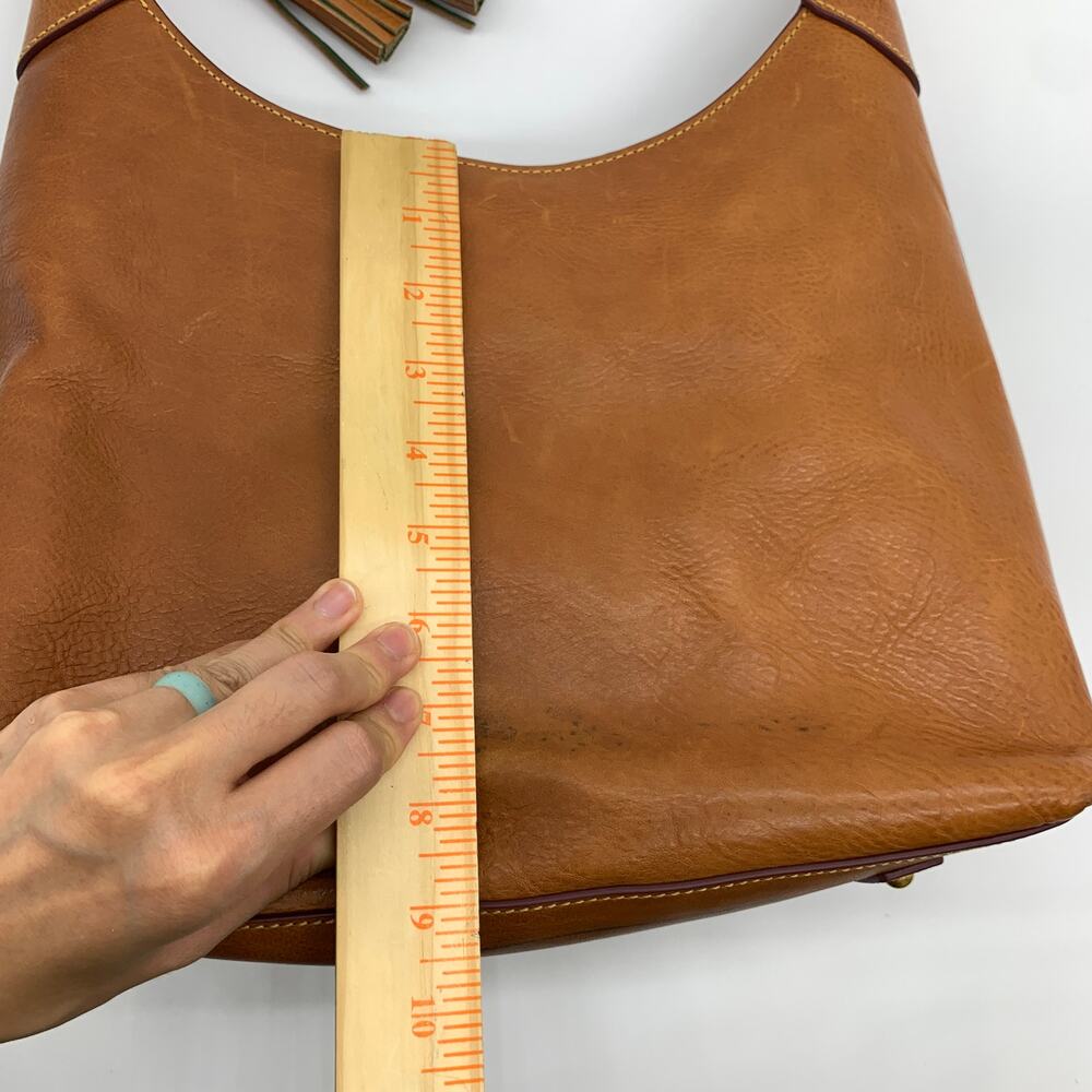 Dooney & Bourke Hobo Shoulder Bag Florentine Leather Womens Natural Purse - Picture 4 of 16